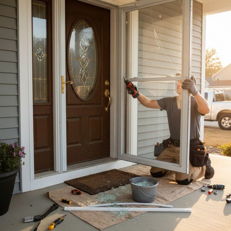 Local Door Staining pros at work