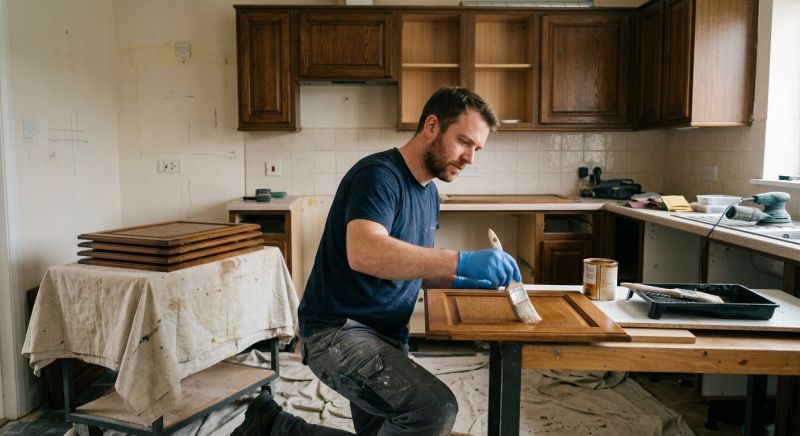 Oak Cabinet Refinishing in Bloomington, IN